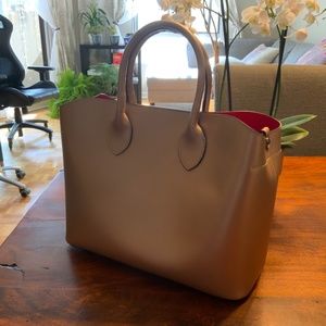 Rose gold bag made in Italy